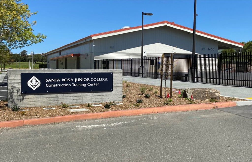 The SRJC Construction Training Center building at the Petaluma Campus.